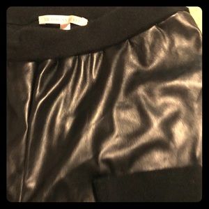 Black pleather and knit Victoria secret leggings